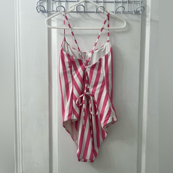 Victoria’s Secret Pink Cabana Stripe Scoop Neck Swimsuit (Size L) - Picture 7 of 9